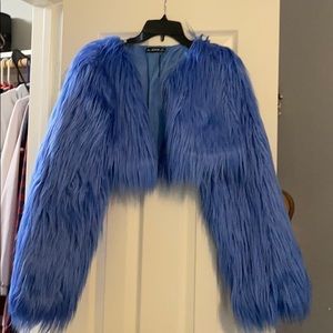 Blue Fuzzy Coat